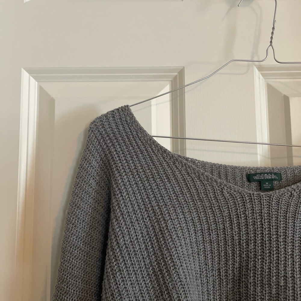 Gray cropped sweater